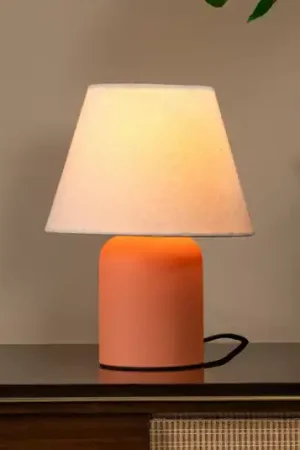 Lampada da tavolo Macia, terracotta/colore naturale 27 cm Ceramica/tessuto Subito Disponibile