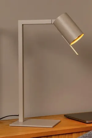 Lampada da scrivania Lesley, taupe, altezza 50 cm, metallo Offerta