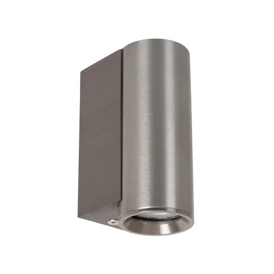 Quantità Limitata Faretto da parete Dupla, grigio, altezza 9 cm, metallo