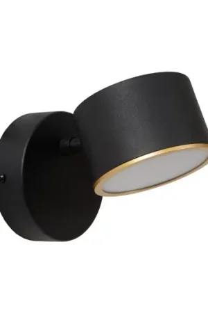 Applique a LED Gian, nera, larghezza 11 cm, metallo Prezzo Di Fabbrica