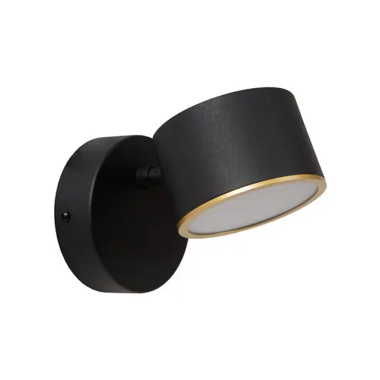 Applique a LED Gian, nera, larghezza 11 cm, metallo Prezzo Di Fabbrica