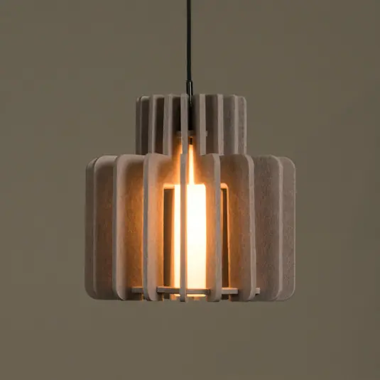Ultima Occasione Lampada a sospensione Rollo, taupe, Ø 31 cm, tessuto/metallo/vetro