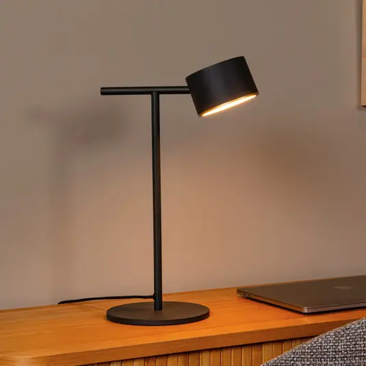 lampada LED da tavolo Gian, nera, altezza 40 cm, metallo Promozione