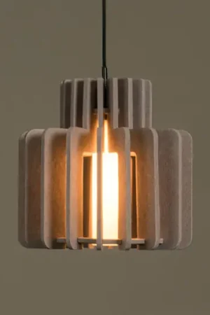Lampada a sospensione Rollo, taupe, Ø 40 cm, tessuto/metallo/vetro Popolare