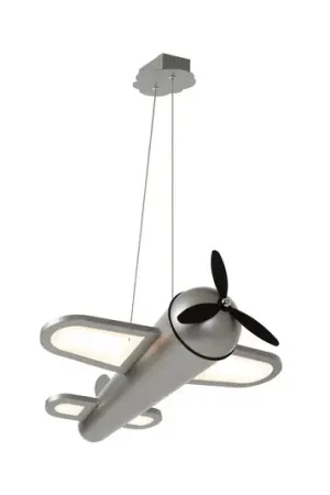 Lampada LED a sospensione per camera bambini Fokker, grigio Lunghezza 46 cm Prezzo Basso