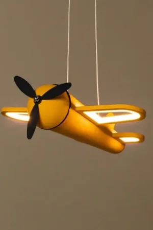 Lampada LED a sospensione per camera bambini Fokker, gialla Lunghezza 46 cm Prezzo Basso