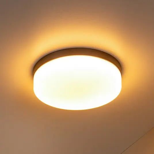 Promo Stagionale Plafone LED per il bagno Biskit, nero, Ø 23 cm, plastica