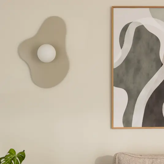 Globen Lighting Applique ILLUSION, beige, vetro, 60 cm Offerta Limitata