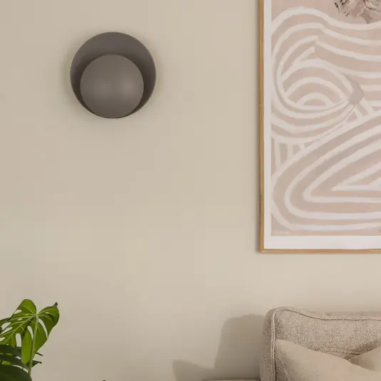 Consegna Rapida Globen Lighting applique ORBIT, grigio, metallo, Ø 30 cm