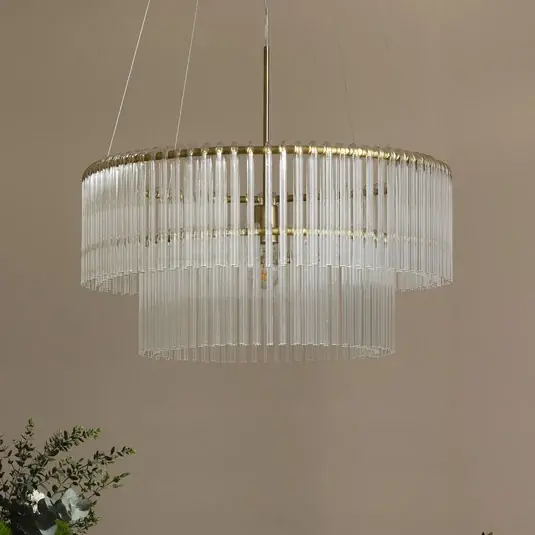 Prezzo Basso Globen Lighting Lampada a sospensione HOOK 60, vetro, trasparente