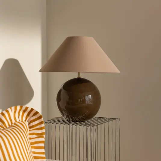 Globen Lighting Lampada da tavolo IRIS, marrone, altezza 45 cm Ultimissimo Modello
