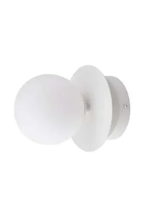 Globen Lighting Applique ART DECO, bianco/bianco, Ø 16 cm, IP44 Quantità Limitata