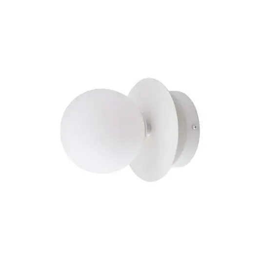 Globen Lighting Applique ART DECO, bianco/bianco, Ø 16 cm, IP44 Quantità Limitata
