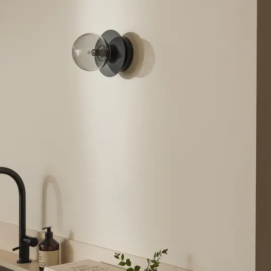 Globen Lighting applique ART DECO, nero/grigio Ø 16 cm IP44 Scelto Dai Clienti