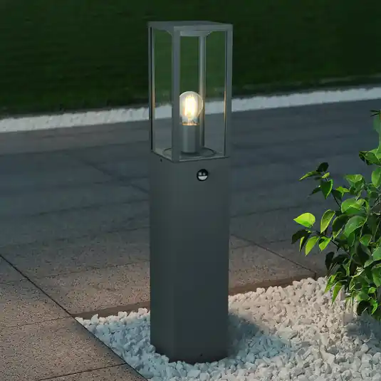Offerta Lampione con sensore GARONNE, antracite, altezza 80 cm, metallo IP44