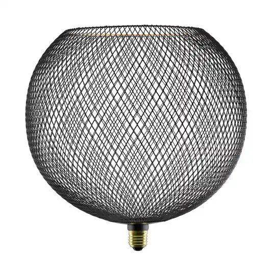 Spedizione Espresso SEGULA LED Floating Cage nero G300 E27 5W 2.200 K dimmerabile