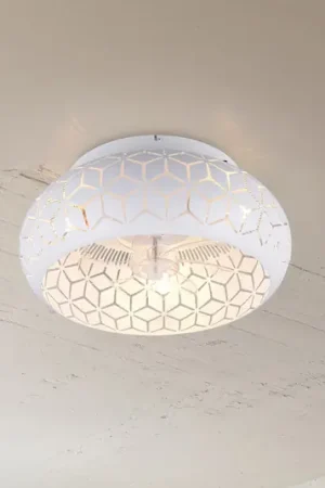 Ventilatore con luce Bidar, bianco, DC, silenzioso, 50 cm, telecomando Nuovo Arrivo