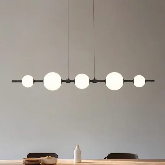 Acquista Ora Lucande Lampada LED a sospensione Tanira, nero/bianco, 140 cm, dimmerabile