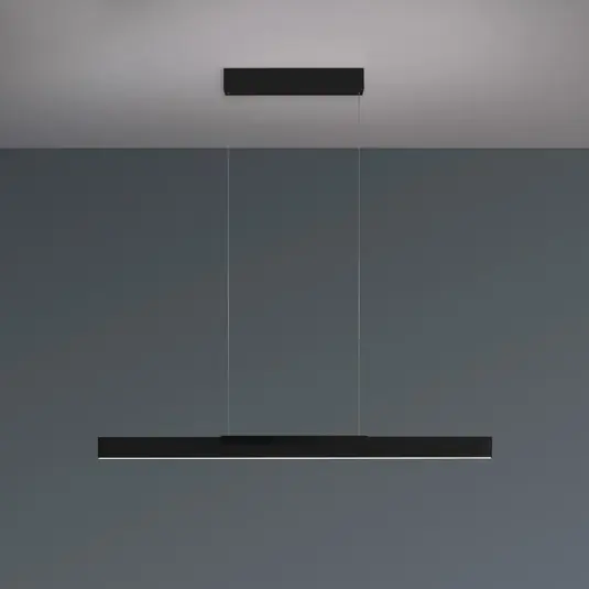 Lampada LED a sospensione Bopp Nano 2.0, lunghezza 100 cm, nera, metallo Saldi