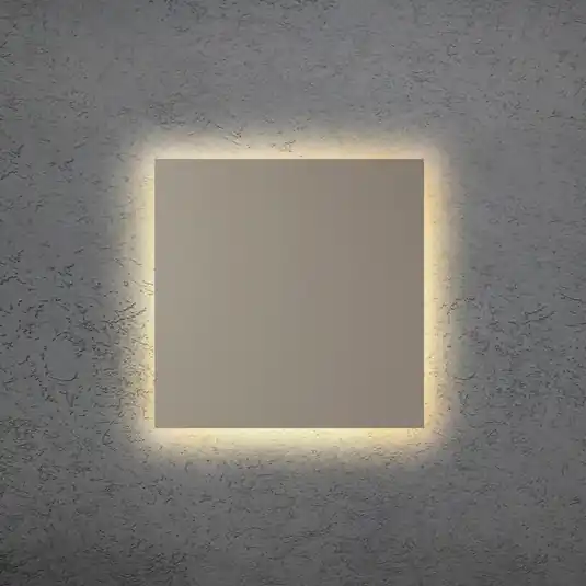 Must-Have Applique a LED BLADE Q, taupe, 44 x 44 cm, metallo, dimmerabile