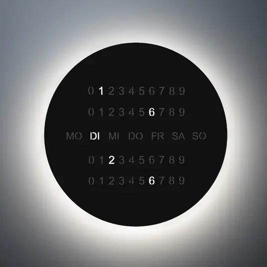 Offerta Del Giorno Applique a LED BLADE O‘CLOCK, nera, Ø 59 cm, orologio da parete in metallo