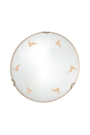 Miglior Prezzo Kolarz applique Nonna, Ø 30 cm, cervo color oro, vetro