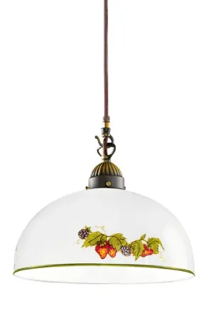 Kolarz Lampada a sospensione Nonna, Ø 30 cm, fragole, bordo liscio Bestseller