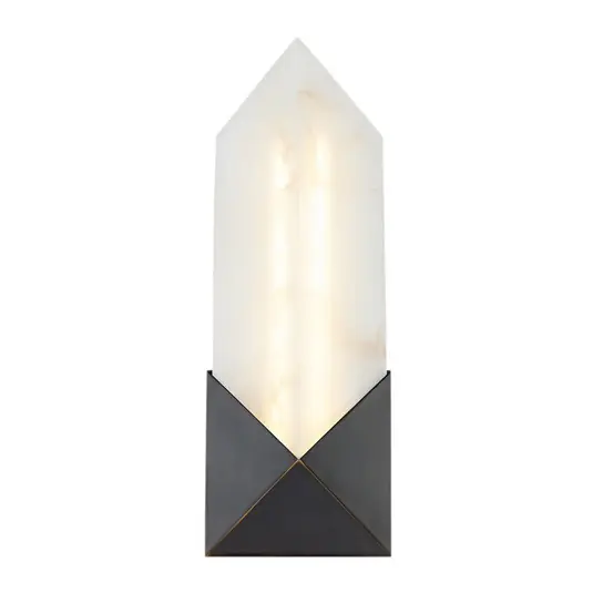 Ultimissimo Modello Applique a LED CAESAR, bronzo, altezza 31 cm, metallo/alabastro