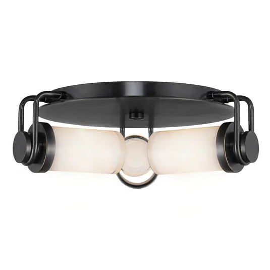 Plafoniera WYNWOOD, bronzo, Ø 42 cm, a 3 luci, metallo/vetro Spedito Oggi