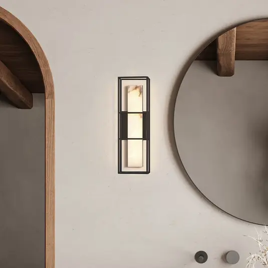 Must-Have Applique da esterni LED BLAKLEY nero/alabastro Altezza 41 cm IP44