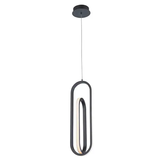 Lampada LED a sospensione DENMARK, nero opaco, Ø 21 cm, metallo Acquista Ora