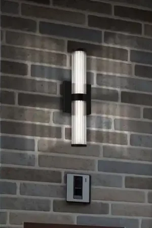 Applique da esterni LED FAYTON, nera, altezza 36 cm Metallo IP44 Offerta