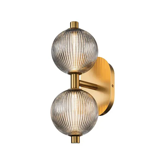 Solo Oggi Applique a LED PALMAS oro/grigio fumo Larghezza 39 cm a 2 luci IP44