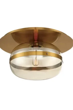 Plafoniera NOTTINGHAM, ottone anticato, Ø 35 cm, vetro/metallo Prezzo Di Fabbrica