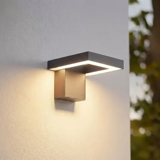 Occasione Imperdibile Lindby Applique da esterni LED Orbin, grigia, inclinabile, CCT, IP54