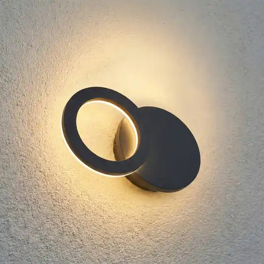 Lindby Applique da esterni LED Ilveo, nera, IP54, orientabile Consegna Rapida