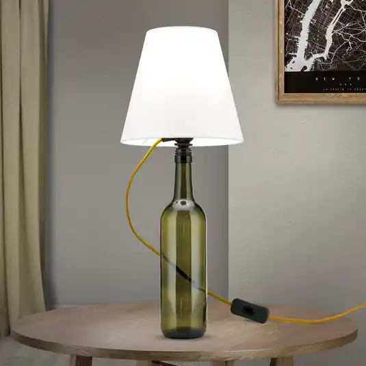 Prezzo Conveniente Portalampada E27 BOTTLE, cavo dorato, lunghezza 200 cm