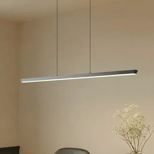 Lucande Lampada LED a sospensione Solvar, 117 cm, nera, CCT, dimmerabile Ultimissimo Modello
