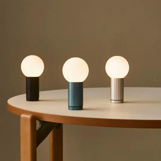 Lampada da tavolo LED HAY TURN ON, nera, altezza 20 cm, dimmerabile Saldi