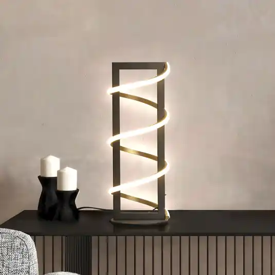Lampada da tavolo LED Gwen, nera, altezza 45 cm, CCT, dimmer touch Direttamente Dal Produttore