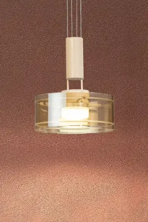 Lampada LED a sospensione LAVIN, sabbia/ambra, Ø 19 cm, metallo/vetro Affare