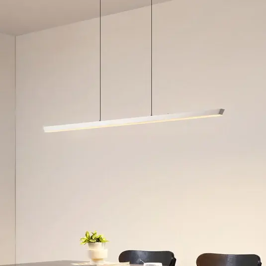 Non Perdere Lucande Lampada LED a sospensione Solvar, 117 cm, argento, CCT, dimmerabile