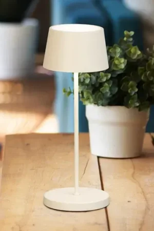 Affare Lampada LED da tavolo ricaricabile Asena Pro beige sabbia, 30 cm metallo IP54