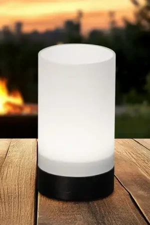 Offerta Speciale Lampada LED da tavolo ricaricabile Fenya, nero/opale opaco Altezza 14 cm IP54