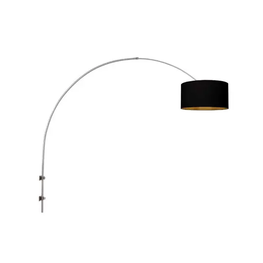 Ultime Pezzi Applique Sparkled Light acciaio/nero-oro Sporgenza 175 cm