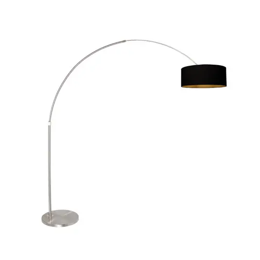 Must-Have Lampada da terra ad arco Sparkled Light acciaio/nero-oro 240 Chintz