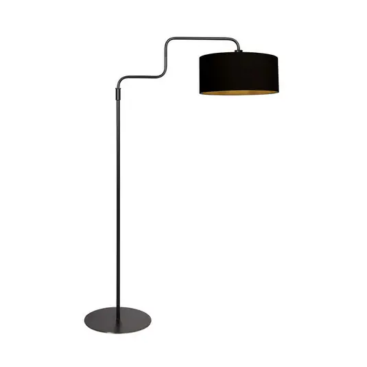 Acquista Ora Lampada da terra Bloeba, nero-oro, altezza 165 cm, chintz