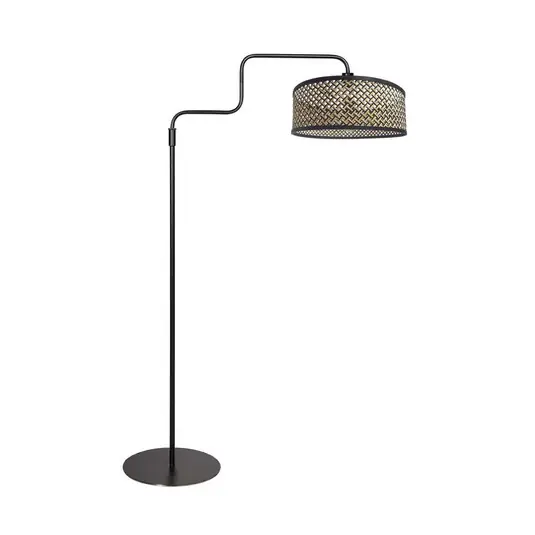 Ultime Pezzi Lampada da terra Bloeba, nero/legno scuro, altezza 165 cm, legno