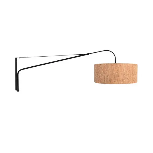 Offerta Lampo Applique in tessuto Elegant Classy nero/marrone, metallo/sughero