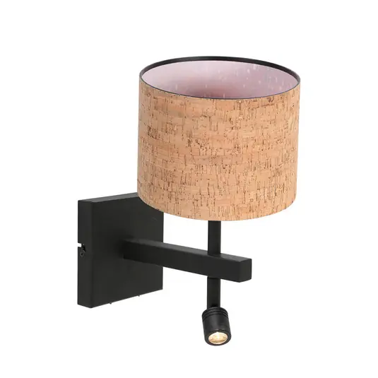 Lampada da parete Stang, nero/marrone Lampada a LED da lettura Altezza 27 cm Prezzo Basso